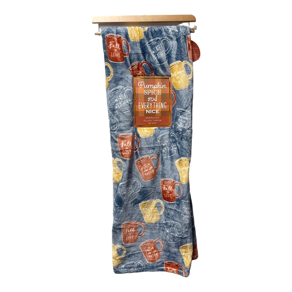 Pumpkin Spice And Everything Nice Oversized 50X70 Plush Throw Blanket